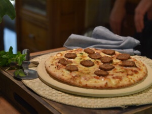 recette pour saucisse riche en protéines à faible teneur en glucides pour pizza végétalienne