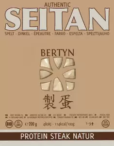Bertyn Seitan Protein Steak Natur : 200g