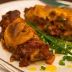 Cannelloni met gehakt van seitan en vegan kaassaus