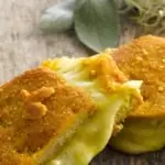 vegan Cordon bleu recipe of seitan and parsnip