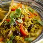 Vegetarisch Mexicaans eten met vegetarisch gehakt van seitan