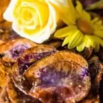 Recept voor een seitan pepersteak met gratin van paarse aardappelen