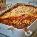 Lasagnes vertes au seitan et légumes grillés recette