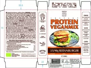 Instant Protein Veganmix – Seitanburgers – Label